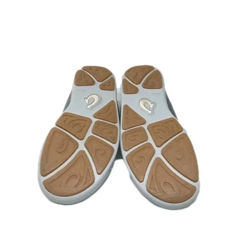 OLUKAI Nohea Moku No Tie Boat Shoes Men's Size 8 Gray~Green Retail $99